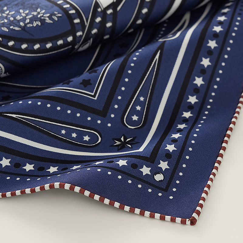 Grand Tralala bandana 55 - Brown | Hermès Australia